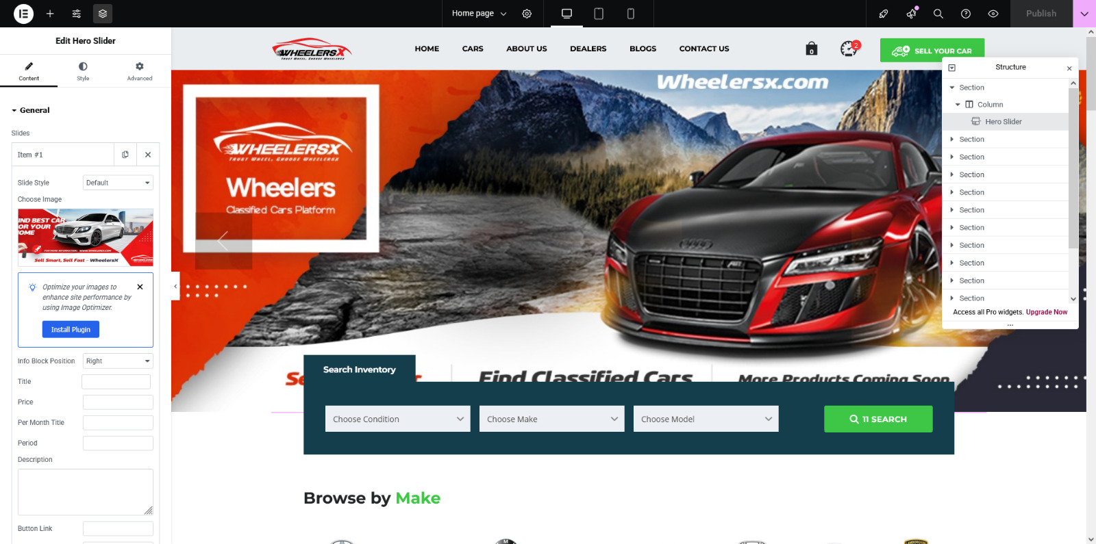 Home page